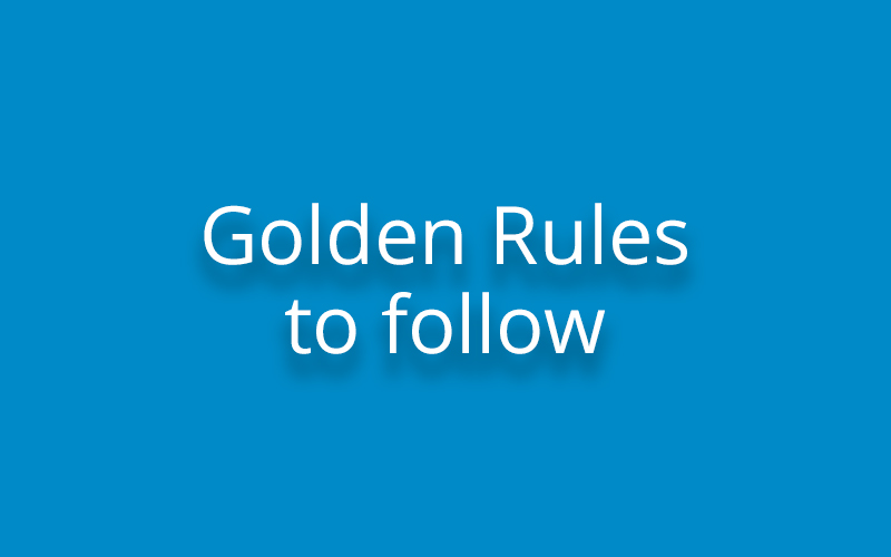 Golden Rules to follow banner